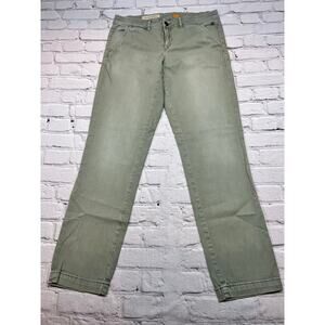 Pilcro Letterpress Hyphen pants bottle green twill cotton size 28